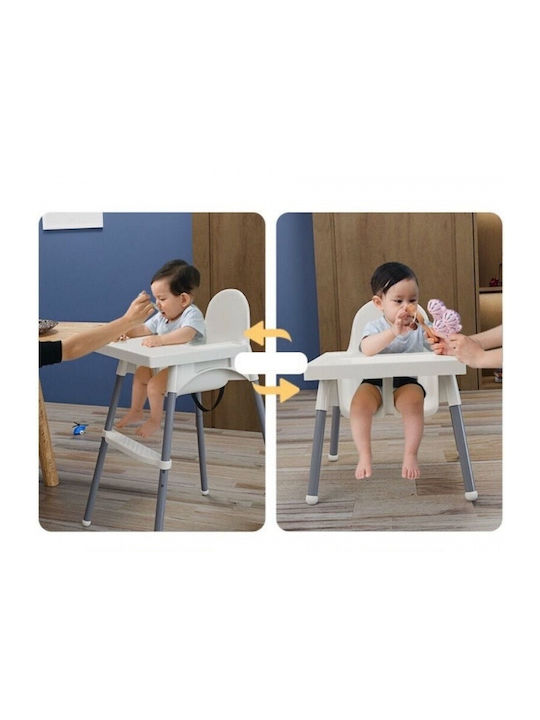 Alista Home Scaun Înalt De Masă Bebe Cu Înălțime Reglabilă Roz