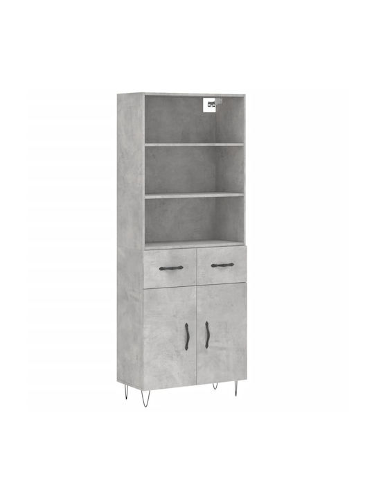 Bibliothek Grey 69.5x34x180cm