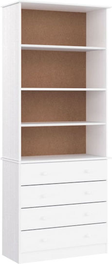 Βιβλιοθήκη Λευκή 77x35x186.5εκ.