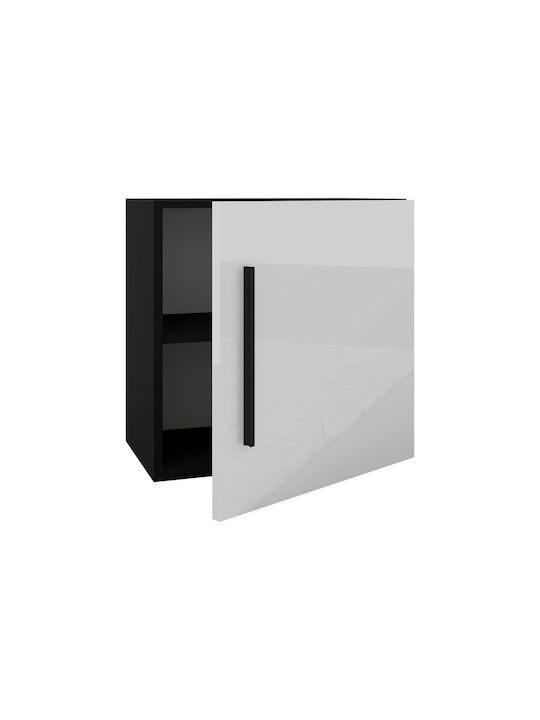 Kabinett Wand Kos/Haga Black/Lustrous White 50x30x50cm