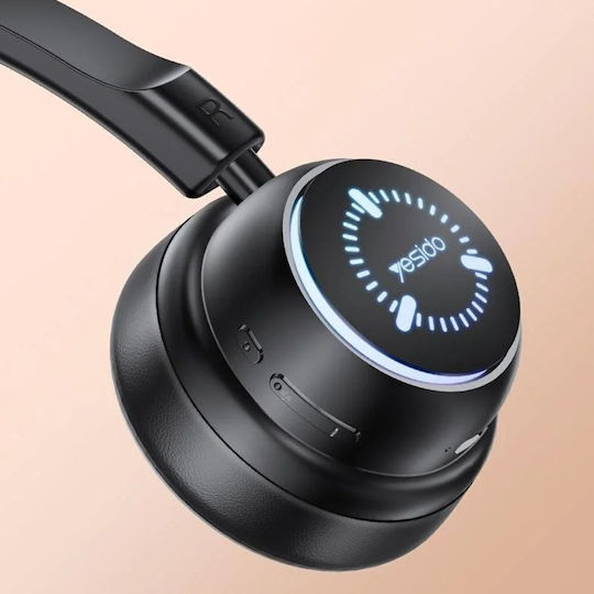 Yesido Ασύρματα Bluetooth On Ear Ακουστικά Μαύρα
