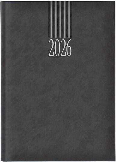 THeofylaktos Sidney Classic Täglich Tagesordnung 2026 Schwarz 11x16.5cm