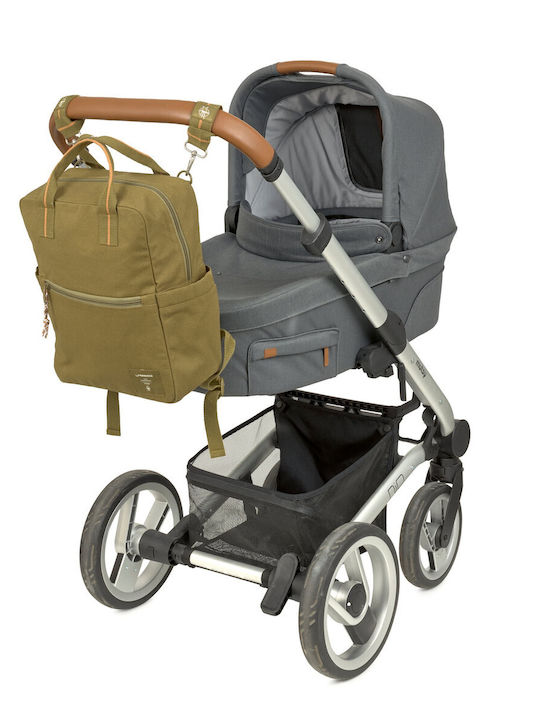 Laessig Little One & Me Square Σχολική Τσάντα Πλάτης Δημοτικού Πράσινη