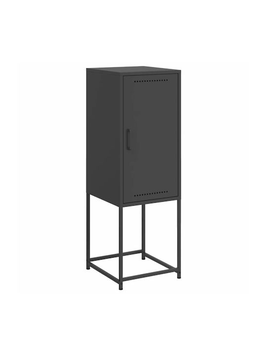 Living Room Display Cabinet Made of Metal Black 36x39x107cm