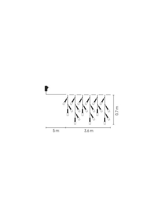 200 Luminite LED 3.6m. Albe tip Șir 1buc