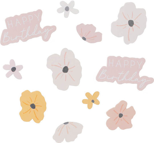 Κομφετί Floral Ροζ