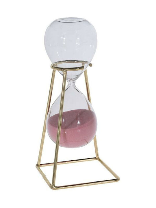 Office Hourglass Decoration from Metallic 6x6x19cm in Gray color