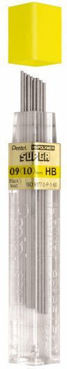 Pentel 12 Механични Графитни Върхове С Дебелина 0.9mm Тип HB
