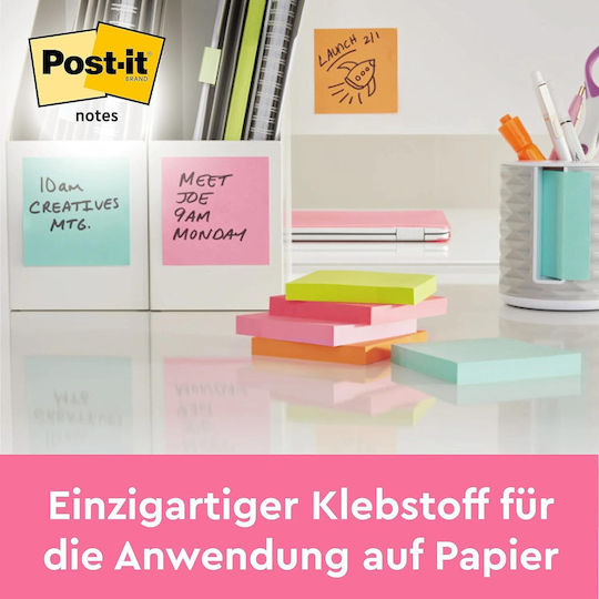 Post-it Autocolante Hârtii de Notițe în Cub 100 Foi Albastru 7.6x12.7buc