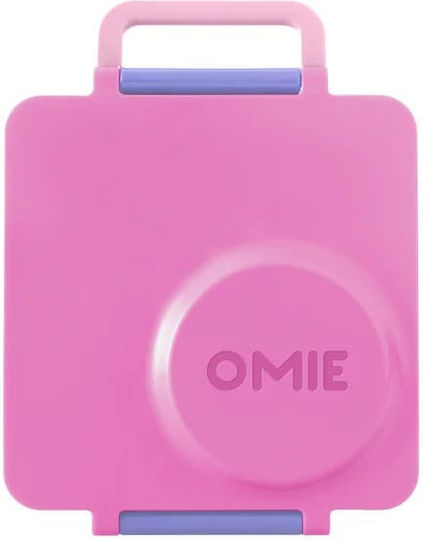 Omie Omiebox Пластмасово детско контейнерче за храна Еднорози Розов
