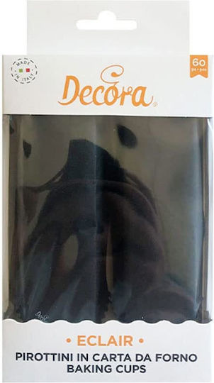 Decora Lange Schwarze Backförmchen 135x33x28 Mm Decora 60 Stück