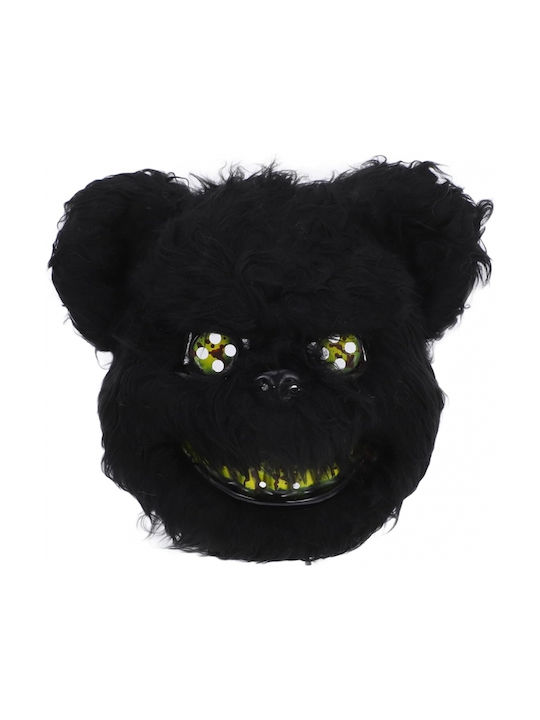 Creepy Bear Pelzige Karnevalsmasken Bär 25x25cm Schwarze