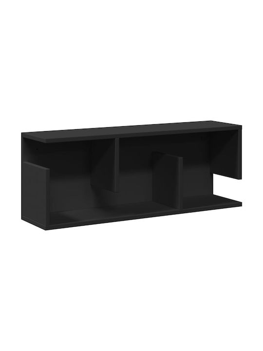 Black Wall Cabinet 80x20x30 cm Engineered Wood Black 80 x 20 x 30 Cm