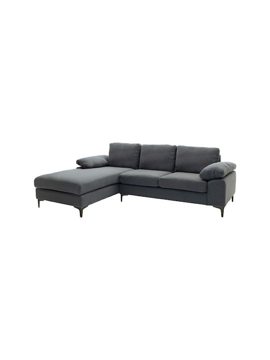 Cohen Corner Couch with Right Corner Anthracite 240x159x83 cm