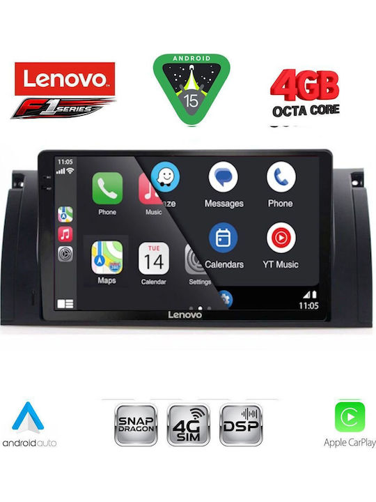 Lenovo Car Audio System for BMW Series 5 (E39) / X5 (E53) 1997-2005 with Touch Screen 9" Lenovo SSQ 9045_CPA