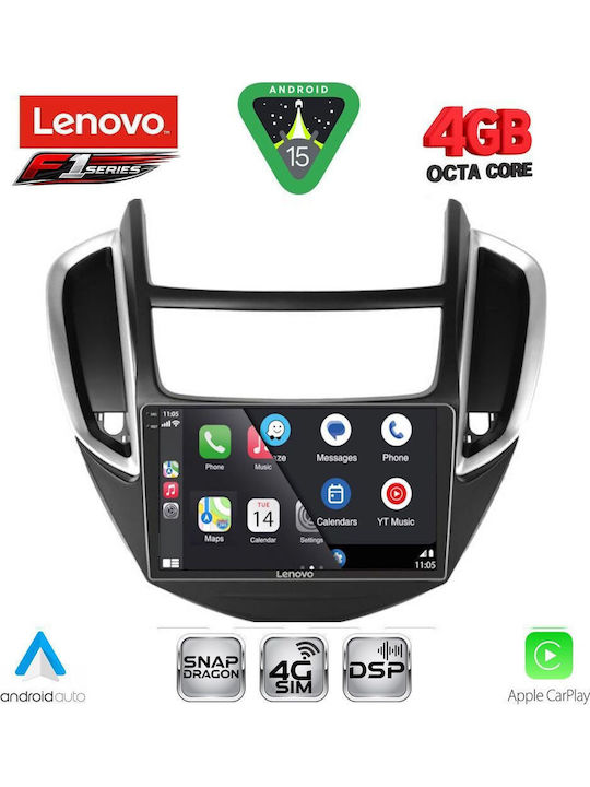 Lenovo Car Audio System for Chevrolet Trax 2014-2022 (Bluetooth/USB/WiFi/GPS/Apple CarPlay/Android Auto) with 9" Touch Screen