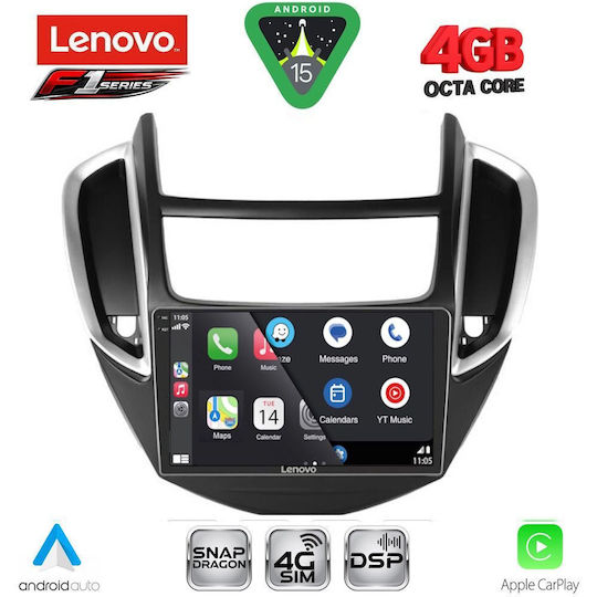 Lenovo Ηχοσύστημα Αυτοκινήτου για Chevrolet Trax 2014-2022 (Bluetooth/USB/WiFi/GPS/Apple-Carplay/Android-Auto) με Οθόνη Αφής 9"