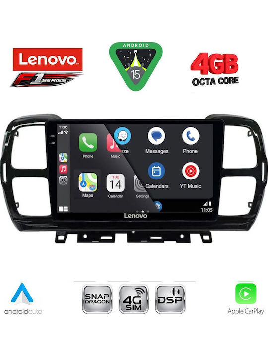 Lenovo Car Audio System for Citroen C5 Aircross 2017-2021 (Bluetooth/USB/WiFi/GPS/Apple CarPlay/Android Auto) with 9" Touch Screen