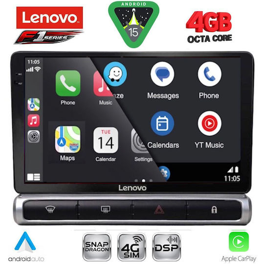 Lenovo Car Audio System for Citroen C3 / DS3 2016 (Bluetooth/USB/WiFi/GPS/Apple CarPlay/Android Auto) with 9" Touch Screen