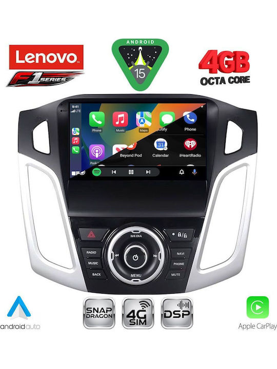 Lenovo Sistem Audio Auto Pentru Ford Focus 2011-2018 Bluetooth USB Wi-Fi GPS Apple CarPlay Android Auto Cu Ecran Tactil 9"