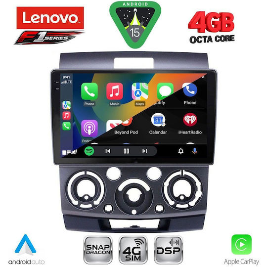 Lenovo Car Audio System for Ford Ranger Mazda BT-50 2006-2011 (Bluetooth USB WiFi GPS Apple CarPlay Android Auto) with 9" Touch Screen