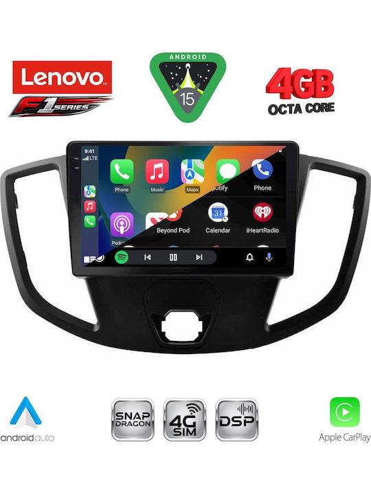 Lenovo Car Audio System for Ford Transit 2014-2020 (Bluetooth/USB/WiFi/GPS/Apple CarPlay/Android Auto) with 9" Touch Screen
