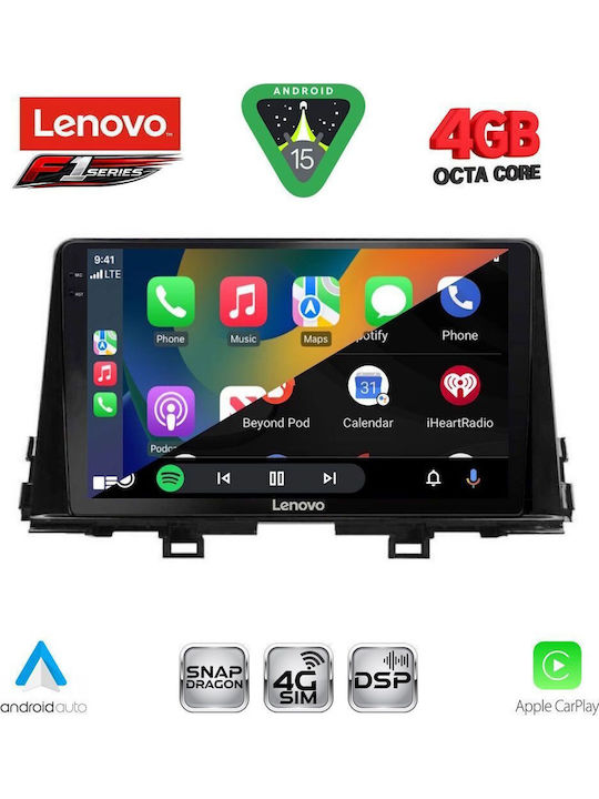Lenovo Car Audio System for Kia Picanto 2021 Bluetooth USB WiFi GPS Apple CarPlay Android Auto with 9" Touch Screen