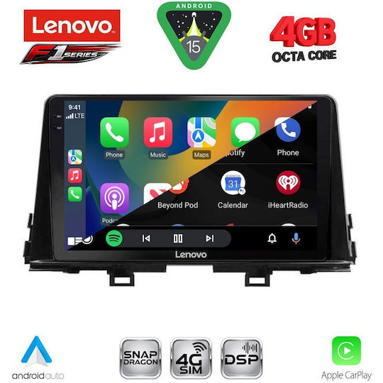 Lenovo Ηχοσύστημα Αυτοκινήτου για Kia Picanto 2021 (Bluetooth/USB/WiFi/GPS/Apple-Carplay/Android-Auto) με Οθόνη Αφής 9"