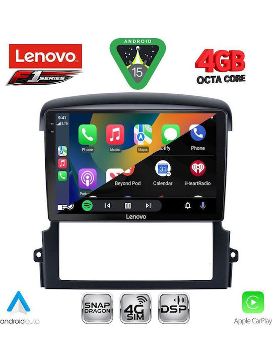 Lenovo Car Audio System for Kia Sorento 2006-2009 (Bluetooth/USB/WiFi/GPS/Apple CarPlay/Android Auto) with 9" Touch Screen