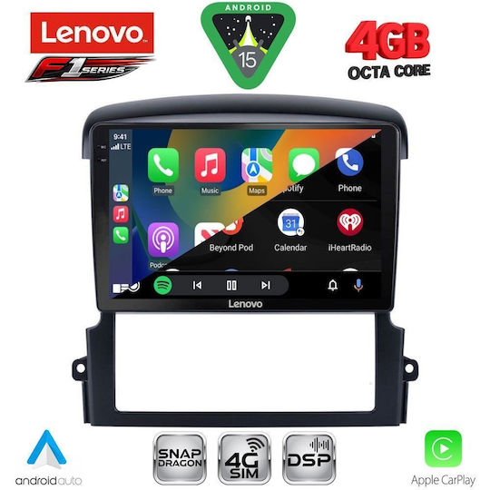 Lenovo Car Audio System for Kia Sorento 2006-2009 (Bluetooth/USB/WiFi/GPS/Apple CarPlay/Android Auto) with 9" Touch Screen