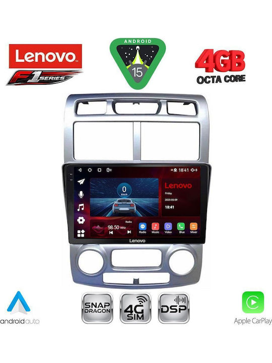 Lenovo Car Audio System for Kia Sportage 2004-2010 with Clima Bluetooth USB WiFi GPS Apple CarPlay Android Auto with 9" Touch Screen