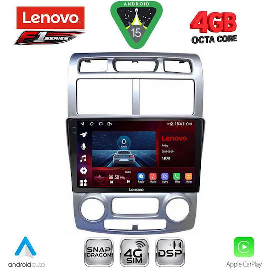 Lenovo Car Audio System for Kia Sportage 2004-2010 with Clima Bluetooth USB WiFi GPS Apple CarPlay Android Auto with 9" Touch Screen
