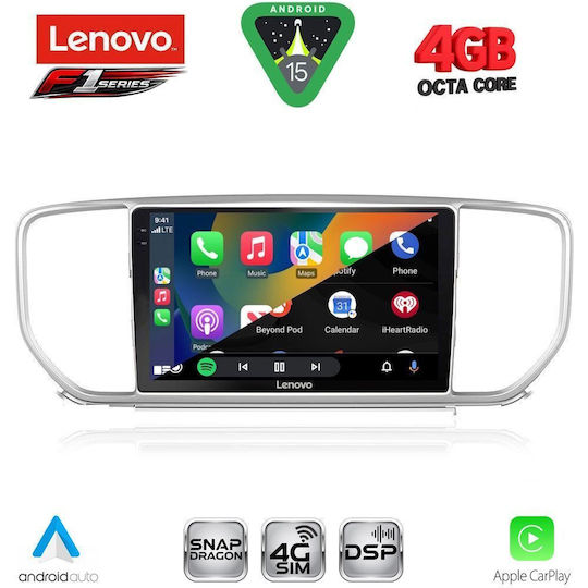 Lenovo Ηχοσύστημα Αυτοκινήτου για Kia Sportage 2018-2021 (Bluetooth/USB/WiFi/GPS/Apple-Carplay/Android-Auto) με Οθόνη Αφής 9"
