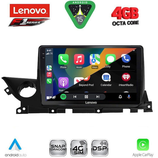 Lenovo Ηχοσύστημα Αυτοκινήτου για Mazda 6 2021 (Bluetooth/USB/WiFi/GPS/Apple-Carplay/Android-Auto) με Οθόνη Αφής 9"