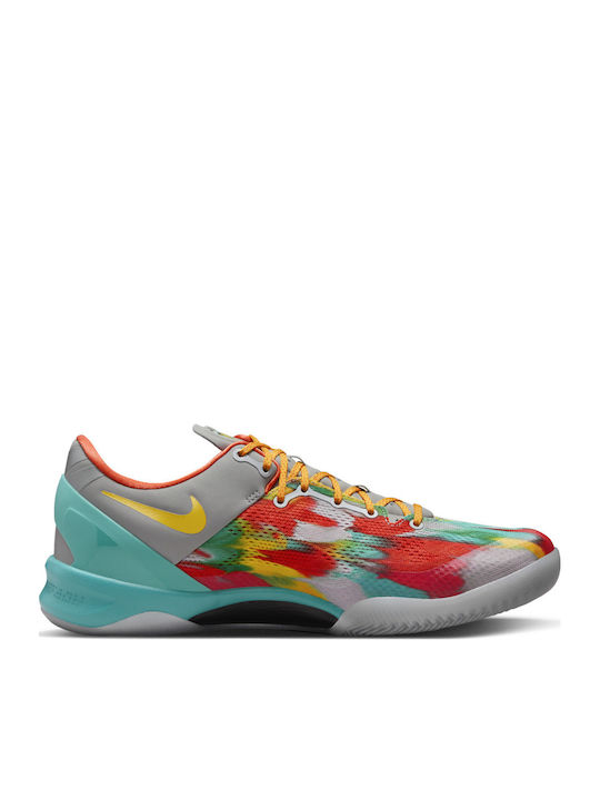 Kobe 8 Protro "Venice Beach" Low Basketball Shoes Stadium Grey / Metallic Silver / Tour Yellow