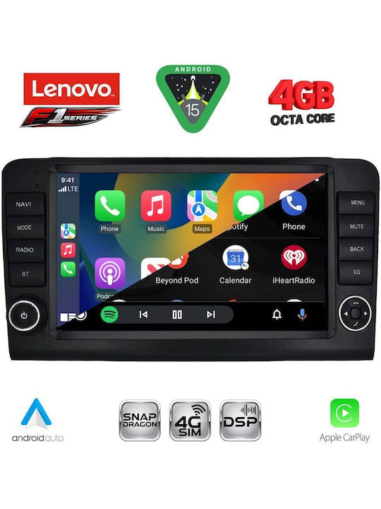 Lenovo Car Audio System for Mercedes-Benz ML / GL Class 2005-2011 Bluetooth USB WiFi GPS Apple CarPlay Android Auto with 9" Touch Screen