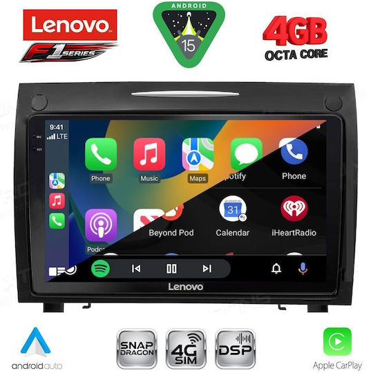 Lenovo Car Audio System for Mercedes-Benz SLK 2004-2010 Bluetooth USB WiFi GPS Apple CarPlay Android Auto with 9" Touch Screen