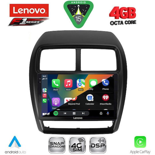 Lenovo Ηχοσύστημα Αυτοκινήτου για Mitsubishi Asx 2020-2023 (Bluetooth/USB/WiFi/GPS/Apple-Carplay/Android-Auto) με Οθόνη Αφής 9"