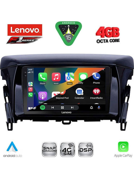 Lenovo Car Audio System for Mitsubishi Eclipse Cross 2018-2023 Bluetooth USB Wi-Fi GPS Apple CarPlay Android Auto with 9-Inch Touch Screen LENOVO SSQ 9432 CPA