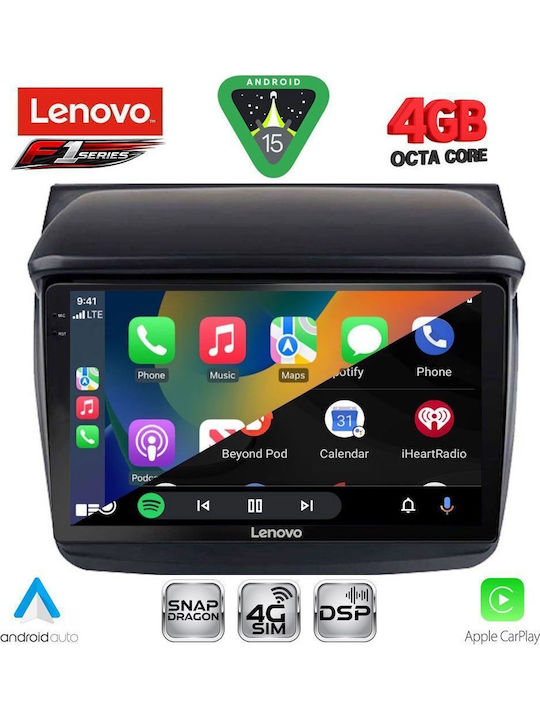 Lenovo Car Audio System for Mitsubishi L200 2006-2015 Bluetooth USB WiFi GPS Apple CarPlay Android Auto with 9" Touch Screen