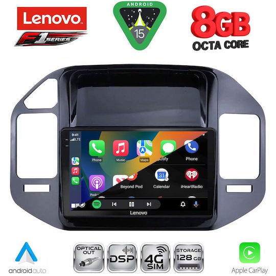 Lenovo Ηχοσύστημα Αυτοκινήτου για Mitsubishi Pajero 1999-2006 (Bluetooth/USB/WiFi/GPS/Apple-Carplay/Android-Auto) με Οθόνη Αφής 9"