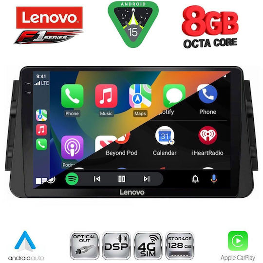 Lenovo Car Audio System for Nissan Micra 2017 (Bluetooth/USB/WiFi/GPS/Apple CarPlay/Android Auto) with 9" Touch Screen
