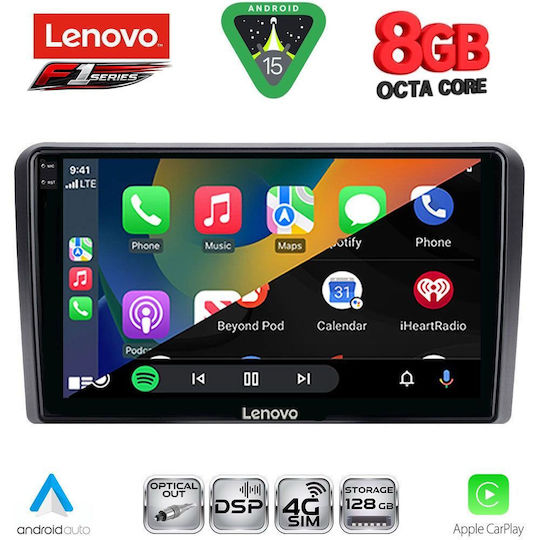 Lenovo Ηχοσύστημα Αυτοκινήτου για Opel Corsa / Meriva / Tigra / Vectra 2004-2014 (Bluetooth/USB/WiFi/GPS/Apple-Carplay/Android-Auto) με Οθόνη Αφής 9"