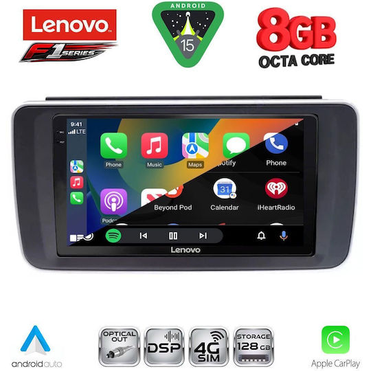 Lenovo Ηχοσύστημα Αυτοκινήτου για Nissan Leaf 2018 (Bluetooth/USB/WiFi/GPS/Apple-Carplay/Android-Auto) με Οθόνη Αφής 9"