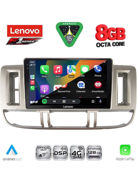 Lenovo Автомобилна Аудио Система за Nissan X-Trail 2000-2004 (Bluetooth/USB/Вграден Wi-Fi/GPS/Apple CarPlay/Android Auto) с Touch Screen 9"