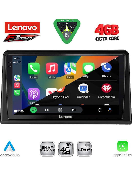 Lenovo Car Audio System for Renault Express 2020 Bluetooth USB WiFi GPS Apple CarPlay Android Auto with 9" Touch Screen