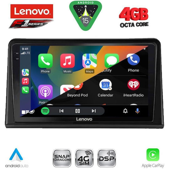 Lenovo Ηχοσύστημα Αυτοκινήτου για Renault Express 2020 (Bluetooth/USB/WiFi/GPS/Apple-Carplay/Android-Auto) με Οθόνη Αφής 9"