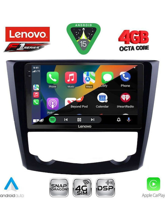 Lenovo Car Audio System for Renault Kadjar 2015 (Bluetooth/USB/WiFi/GPS/Apple CarPlay/Android Auto) with 9" Touch Screen
