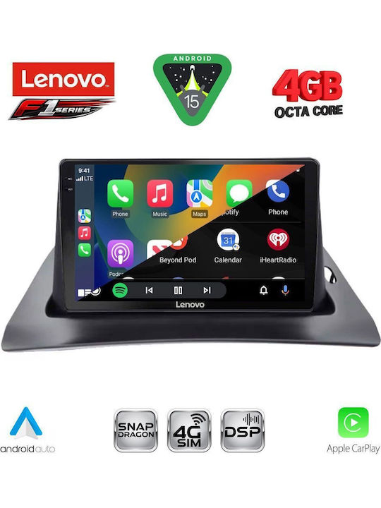 Lenovo Car Audio System for Renault Kangoo 2010-2021 (Bluetooth/USB/WiFi/GPS/Apple CarPlay/Android Auto) with 9" Touch Screen