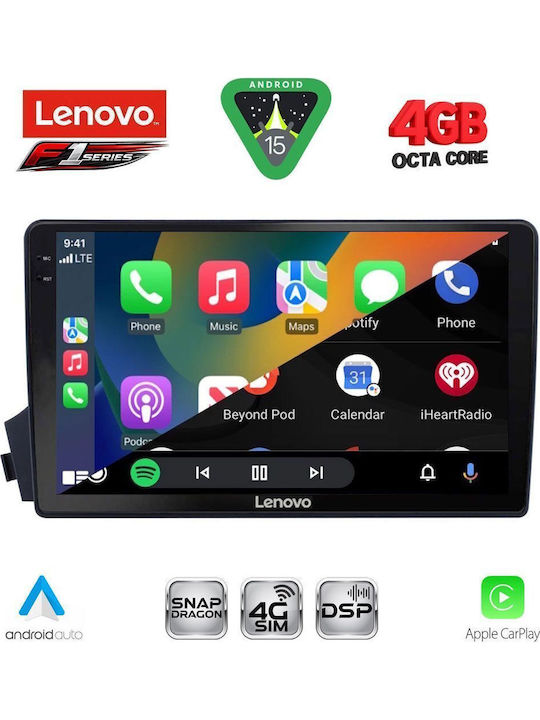 Lenovo Car Audio System for Ssangyong Actyon / Kyron 2006-2015 Bluetooth USB WiFi GPS Apple CarPlay Android Auto with 9" Touch Screen